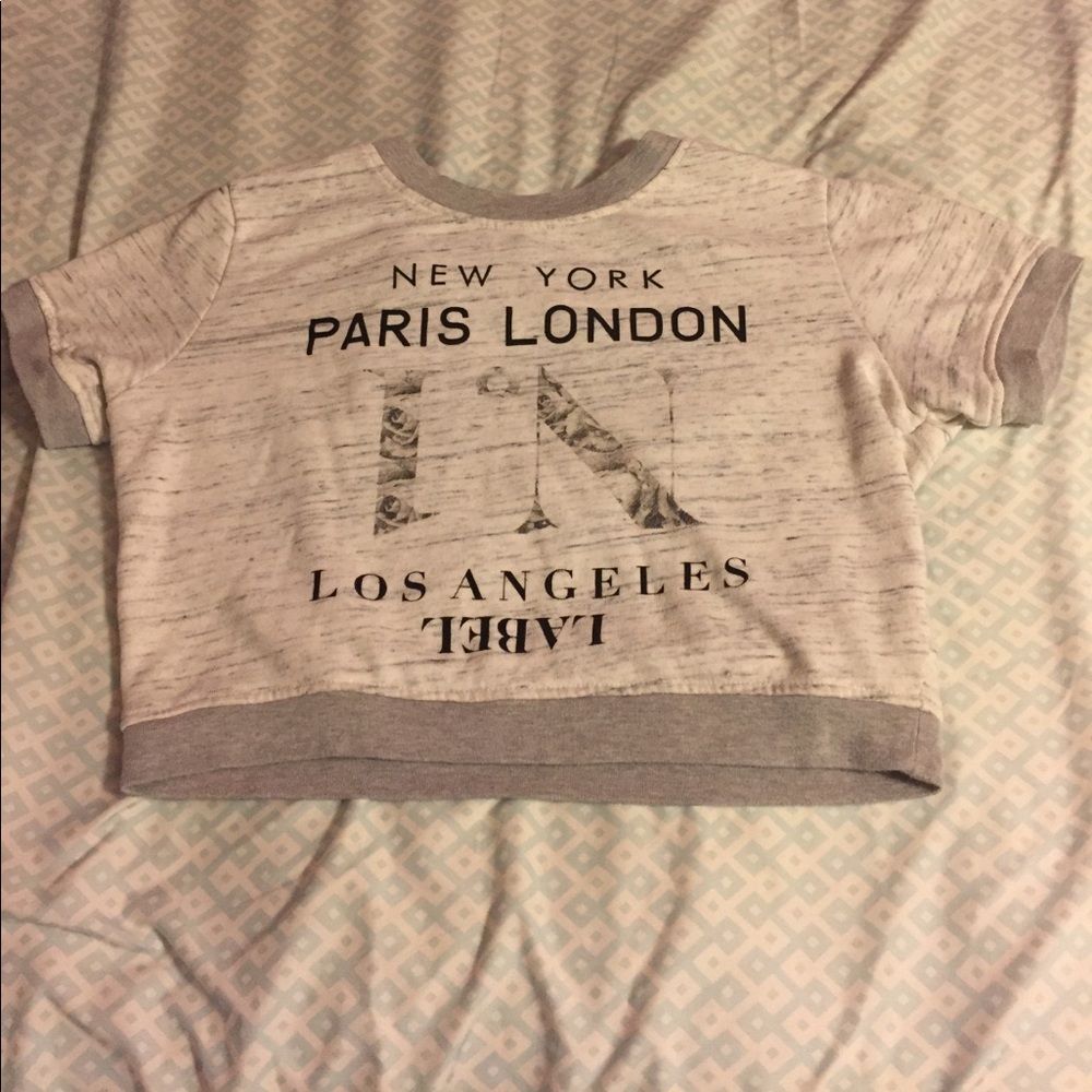 F21 NY, Paris, London, LA crop top