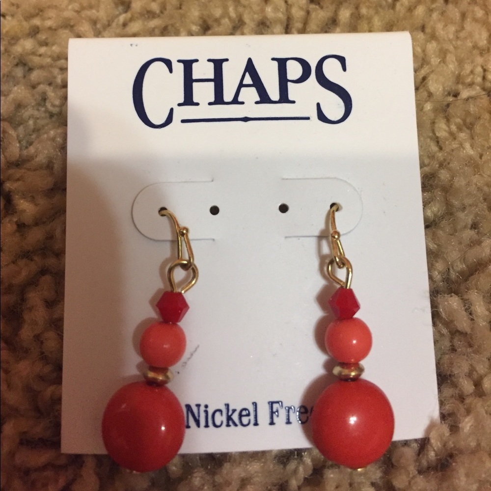 Orange dangly earrings