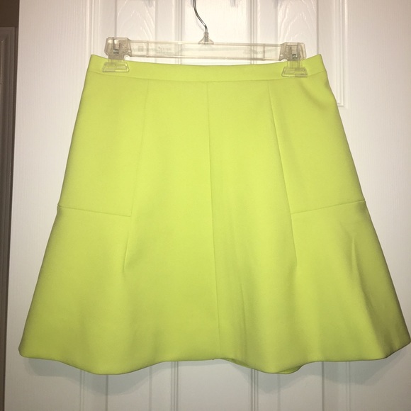 J. Crew Neon Yellow Flared Skirt - Picture 2 of 3
