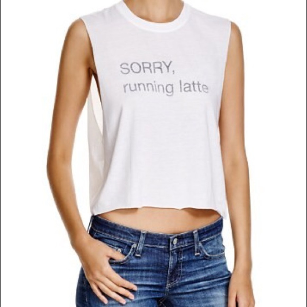 The Laundry Room Sorry Running Latte Crop.