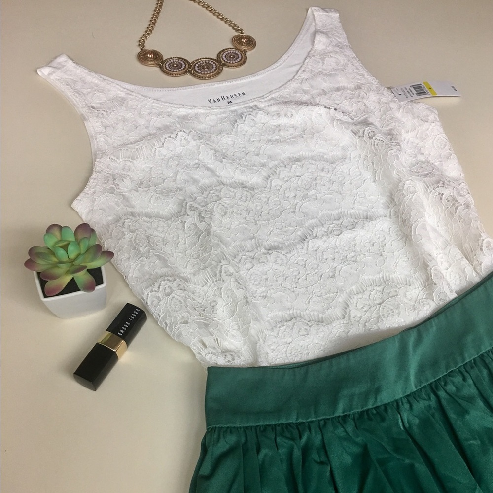 Van Heusen Lace Tank NWTs-perfect staple piece