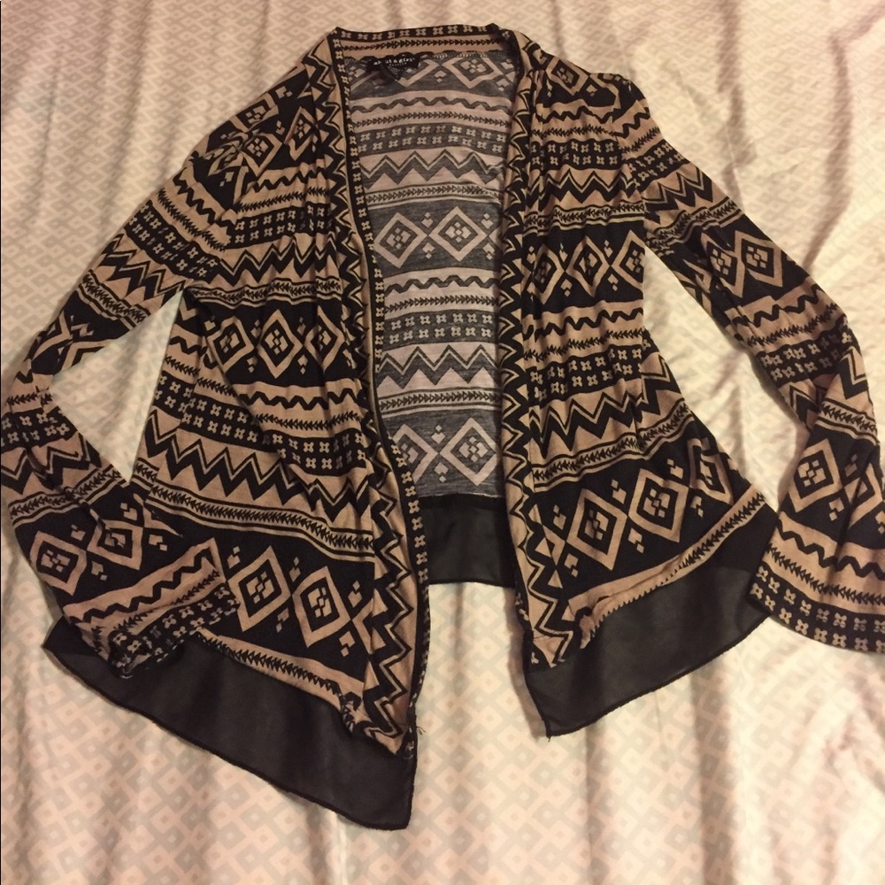 about a girl Black and White Cardigan