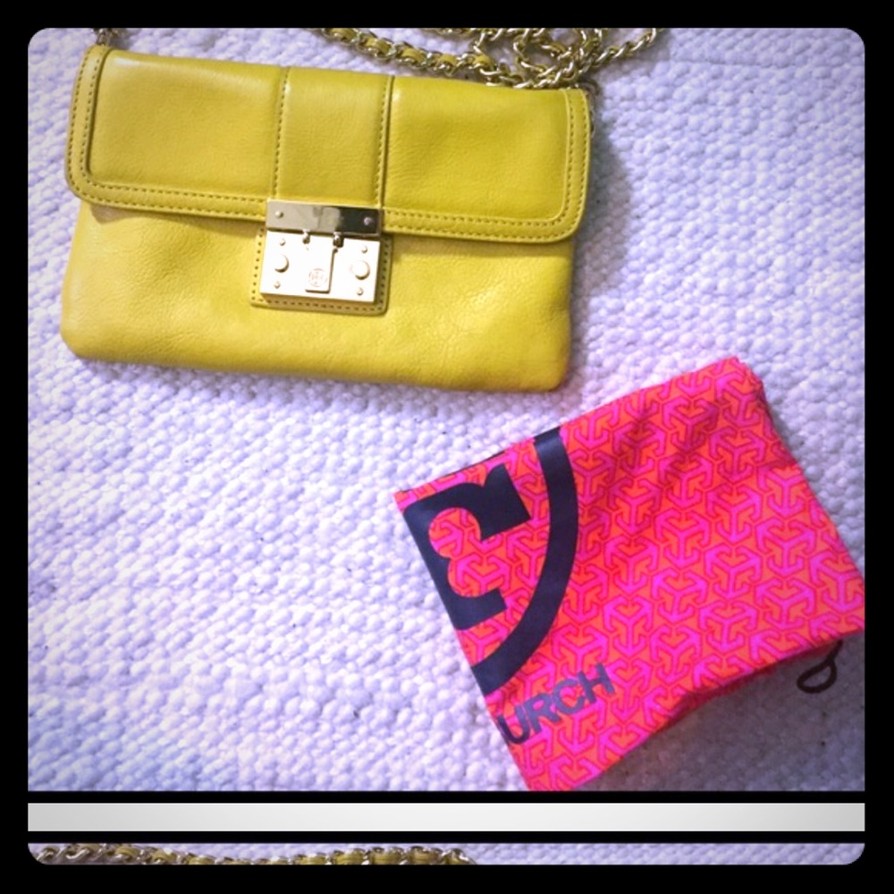 Tory Burch clutch...Only were once & tiny stain.