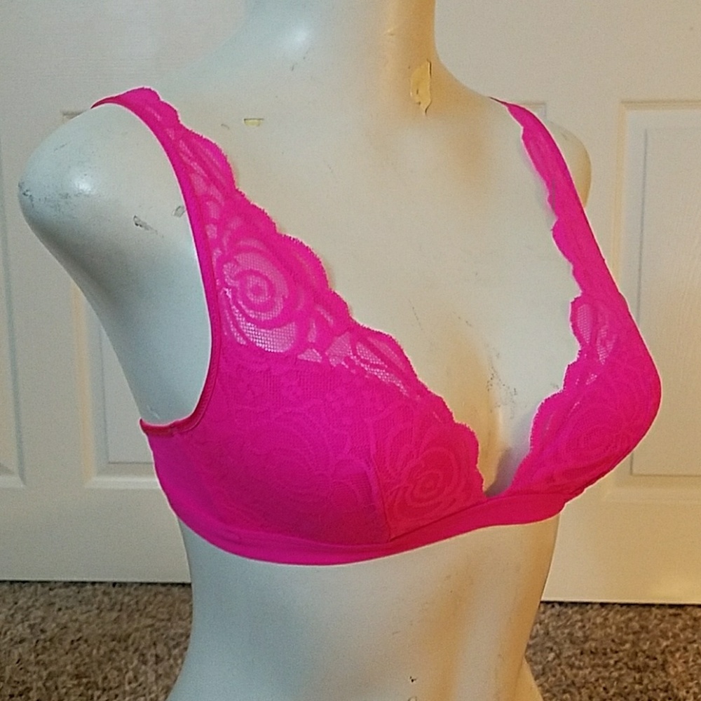 PINK VS Lace Plunge Bralette, 2-way wear
