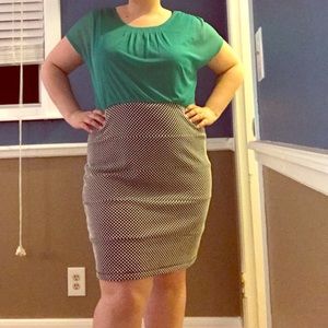 Enfocus Women - Sea foam green/Black & White Dress