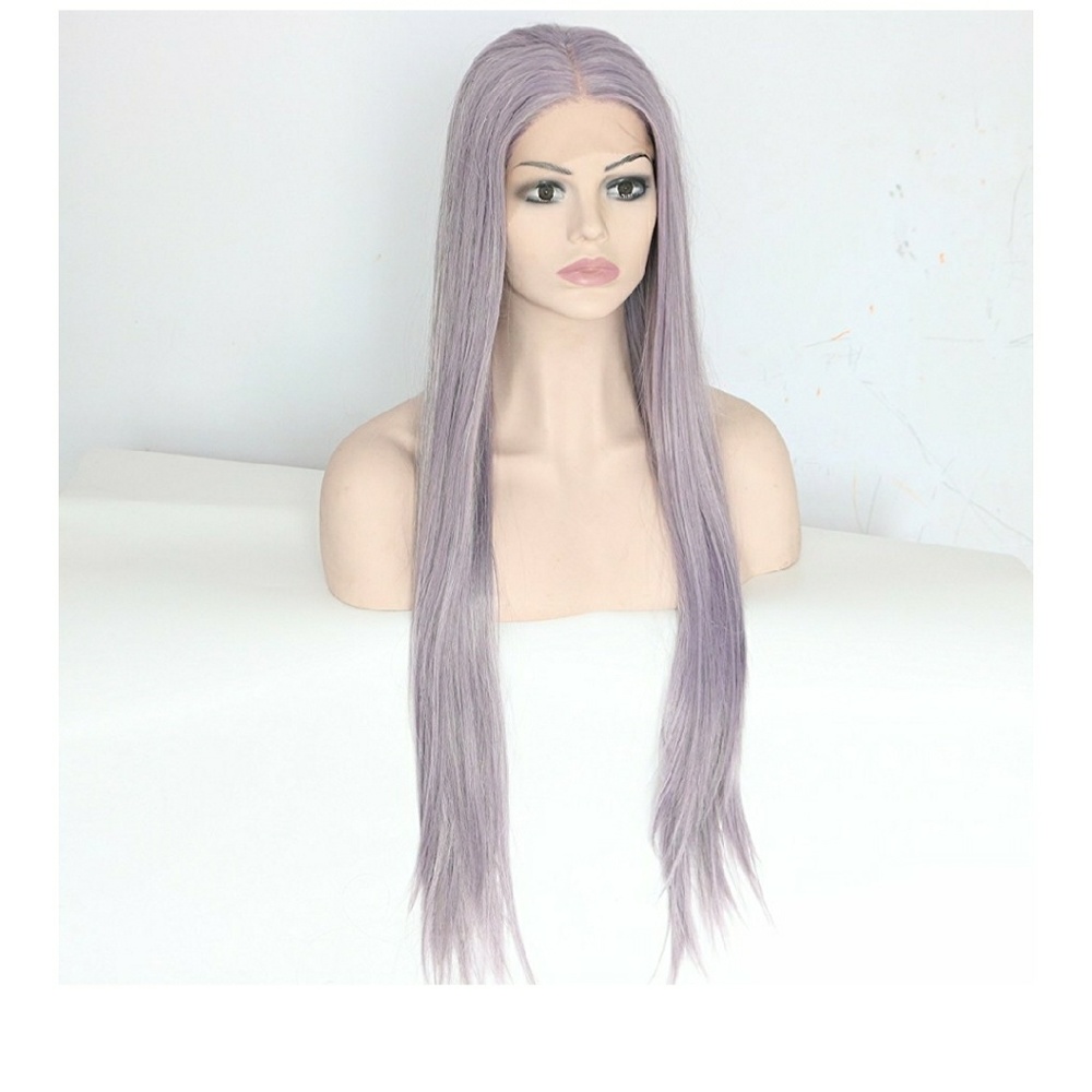 Pastel Purple Gray Long Wig 28-32 inches!! - Picture 3 of 6