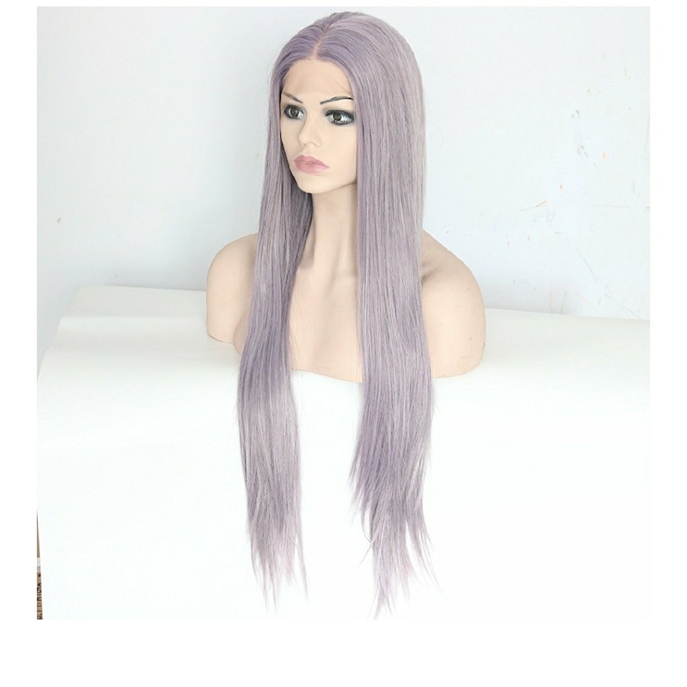 Pastel Purple Gray Long Wig 28-32 inches!! - Picture 4 of 6