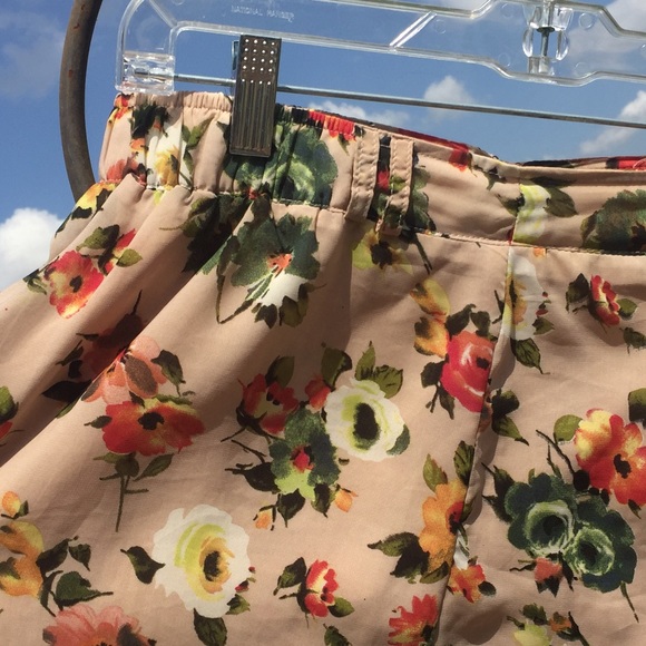 Floral M Shorts Culottes Peach Flesh Botanical - Picture 6 of 7