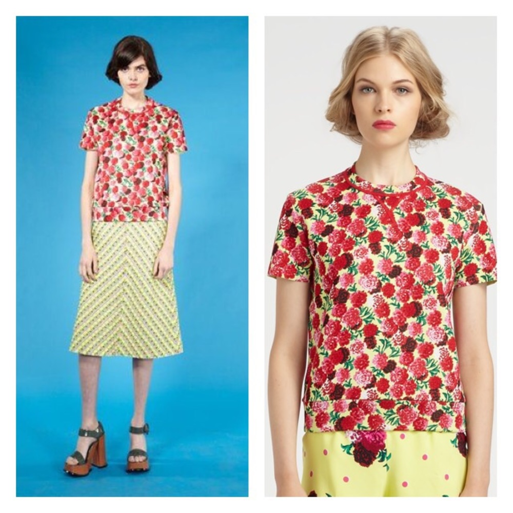 Marc Jacobs Resort 2013 Floral Knit Top S
