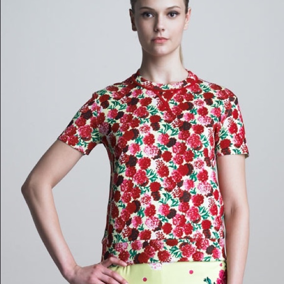 Marc Jacobs Resort 2013 Floral Knit Top S - Picture 2 of 3