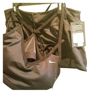 Nike bra and shorts