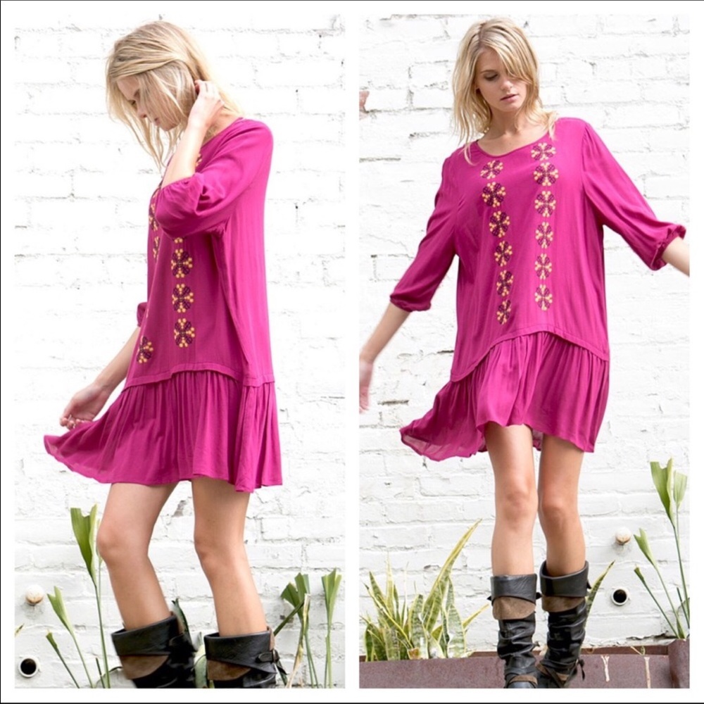 💫JUST IN💫Pretty In Pink Breezy BohoDress