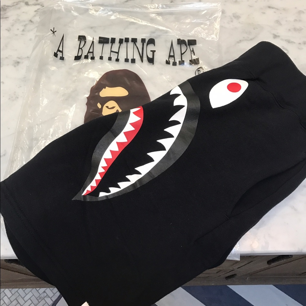 Black Bape Shark Shorts Sz S