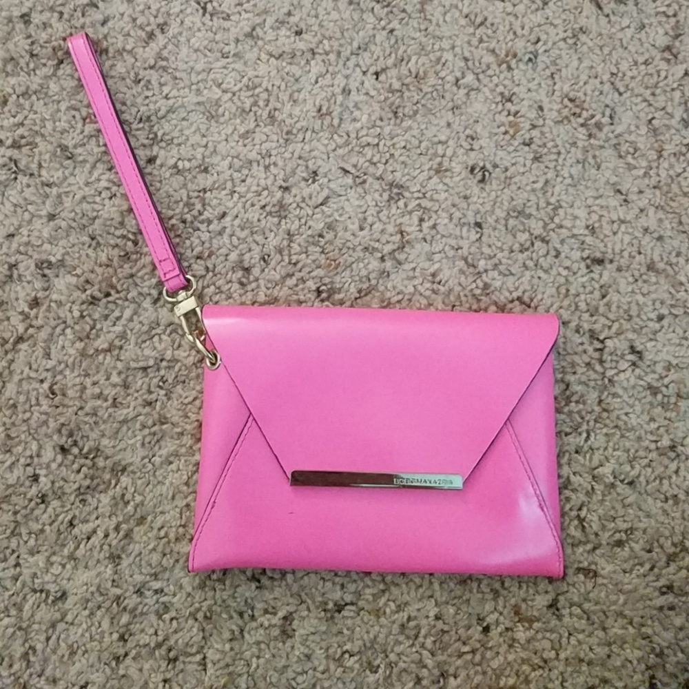Hot pink BCBG bcbgmaxazria envelope clutch