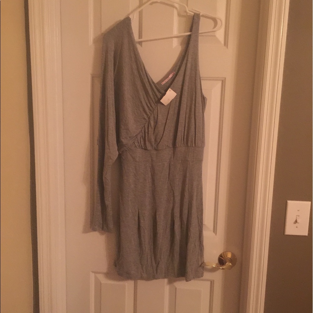 Dress by wink, gray tank strap one shoulde/ long s