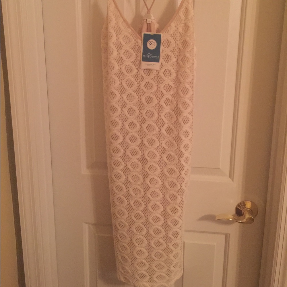 Lace cream dress