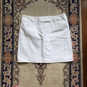 Ann Taylor Loft white mini skirt denim sz 8