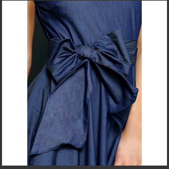 Short Sleeve Denim Maxi with Pockets - Picture 5 of 5