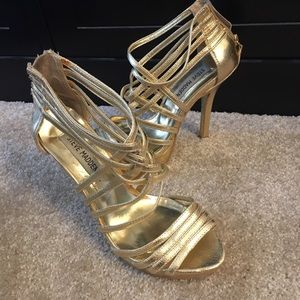 Steve Madden Strappy Gold Sandals