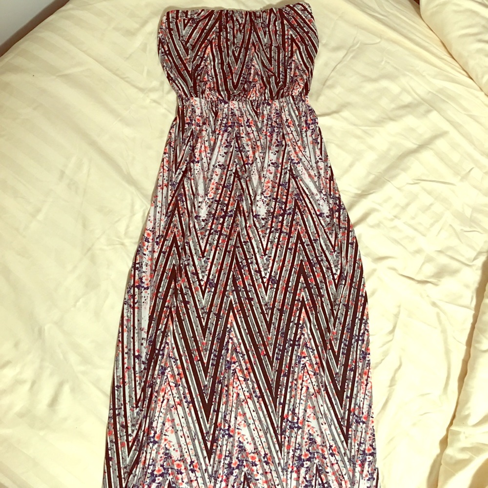 Strapless maxi dress