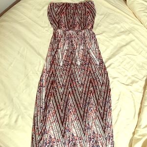 Strapless maxi dress