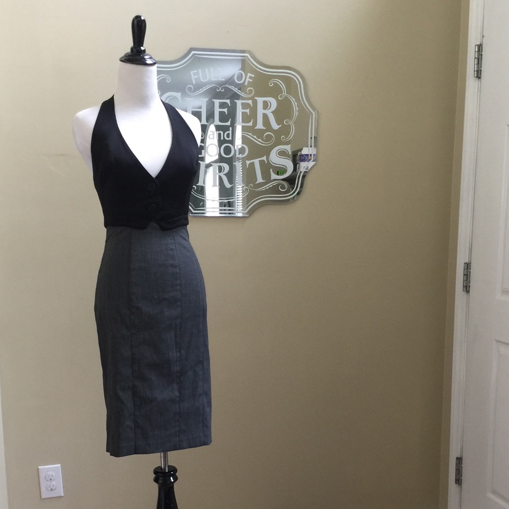 Bebe halter vest dress