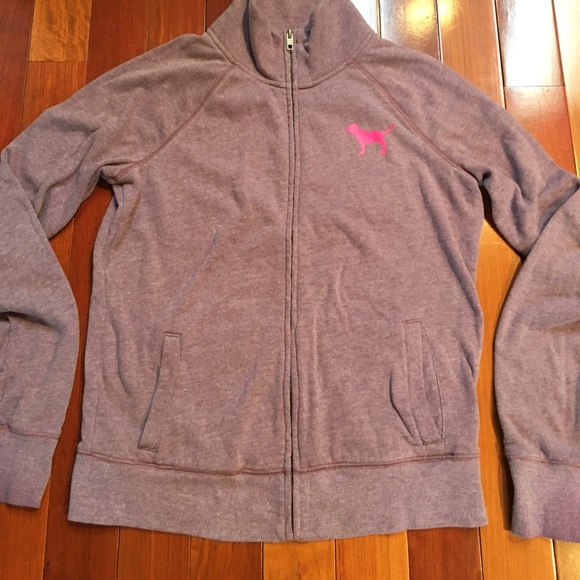 PINK Victoria Secret Purple & Pink Track Jacket! - Picture 4 of 6