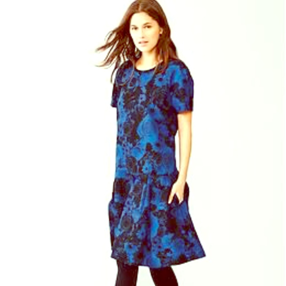 Gap Midi Floral Ruffle Bottom Cotton Dress