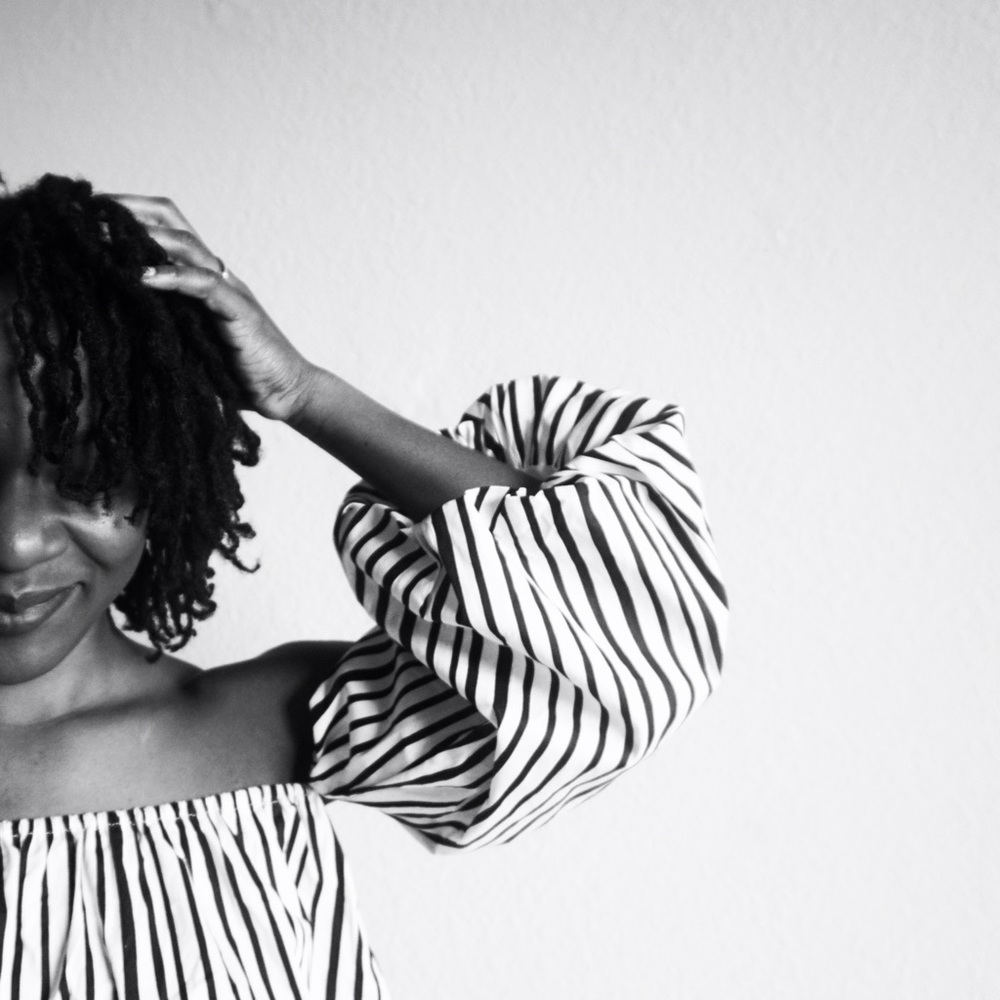 Off the shoulder blouse with puff sleeve