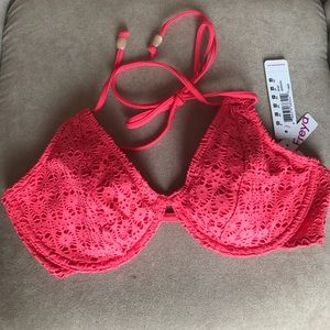 Freya halter coral 👙 bikini top🌺 30G US/30F UK