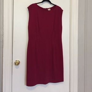 LOFT Sleeveless Dress in Burgundy Sz 16