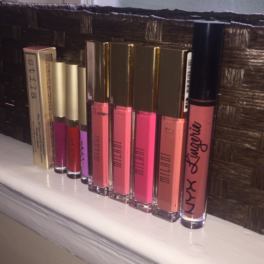 Liquid lipstick bundle-Stila, Milani, Nyx