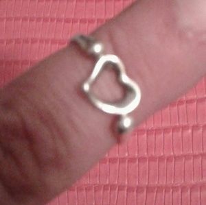 Tiffany Sterling Elsa Peretti Heart Ring size 6
