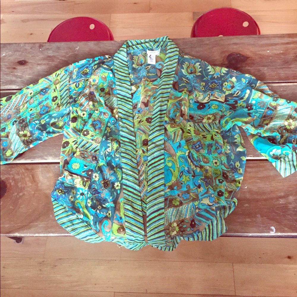 Coldwater Creek Bohemian open Blouse