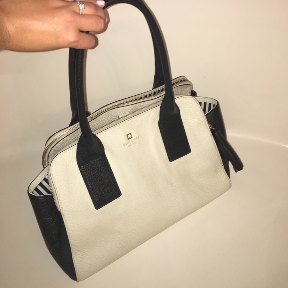 Black and cream Kate spade purse