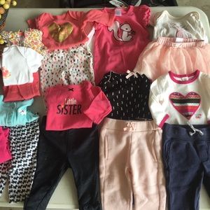 25 piece infant girl lot of clothing. Size 3-6 mo