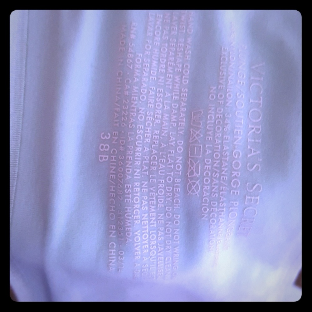 Victoria's secret bra size 38 b