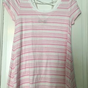 Pink & white top