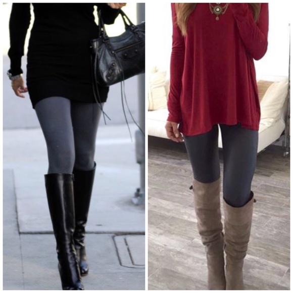 ❣️LAST PAIR❣️•Steel Grey Soft Leggings• - Picture 3 of 5