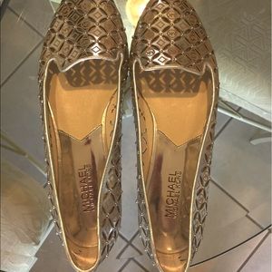 Metallic Michael Kors flats