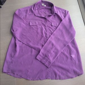 Purple silky blouse