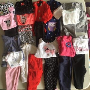 10 infant girl outfits. Size 3-6 months