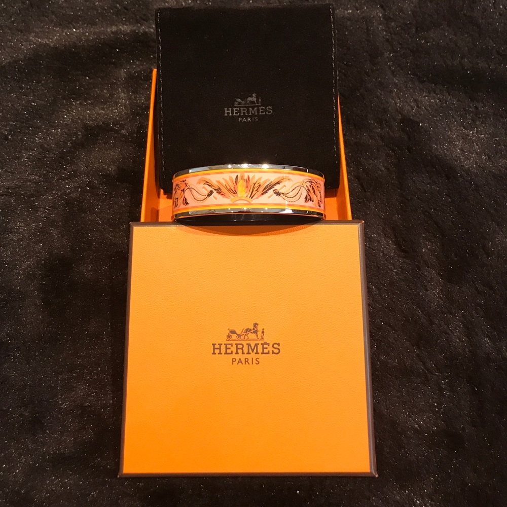Hermes Printed Enamel Wide Bracelet *NEW*