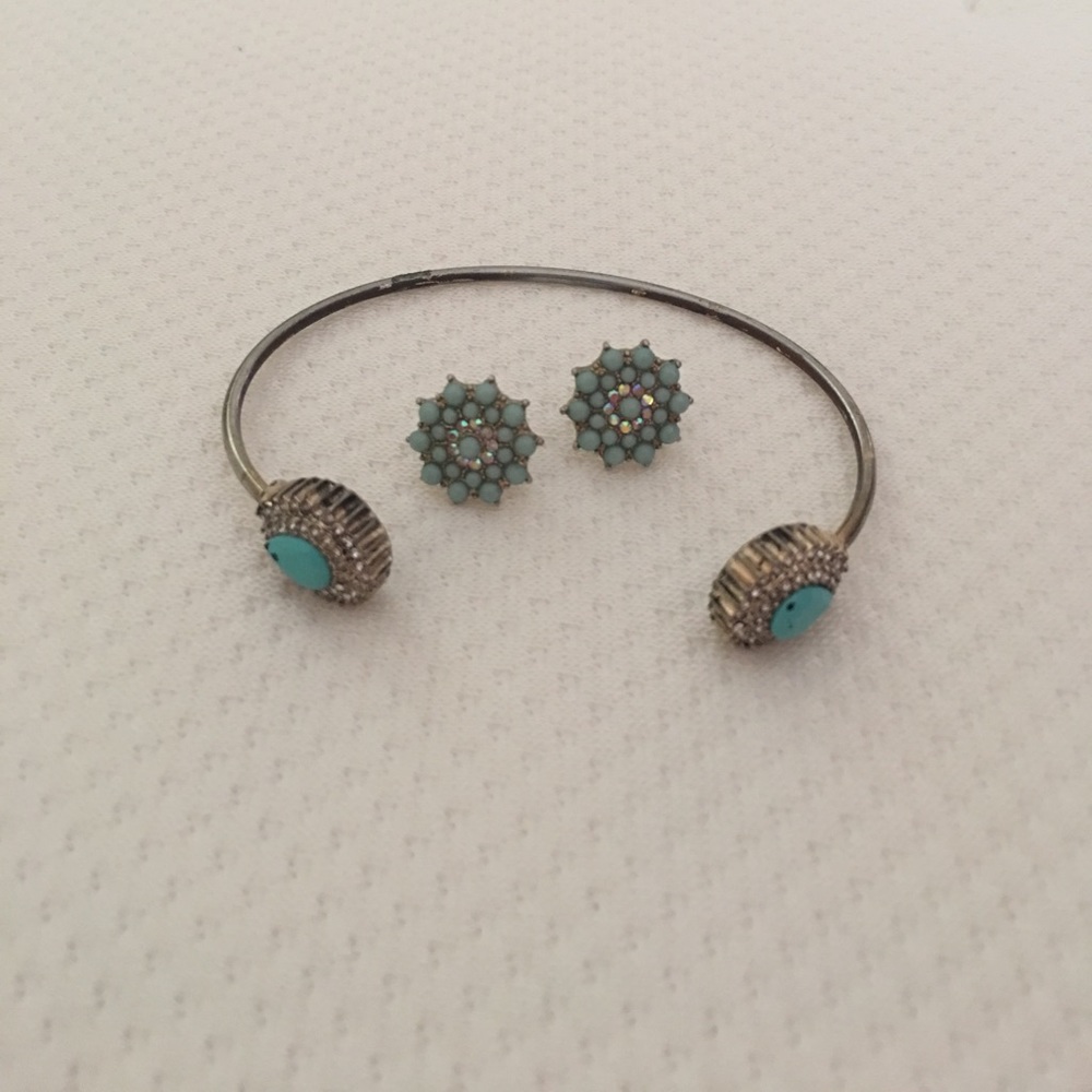Gem Bracelet + Earrings