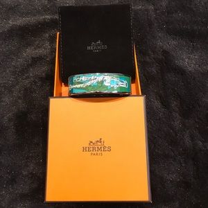 Hermes Printed Enamel Wide Bracelet *NEW*