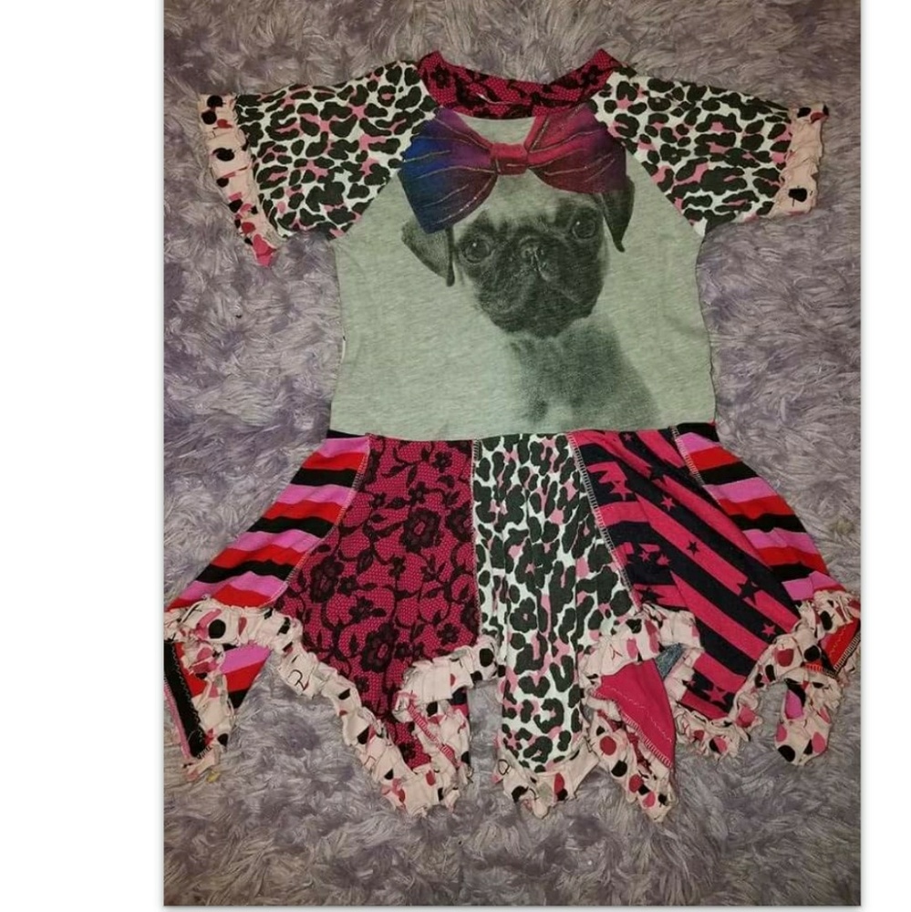 One of a kind pug hanky dress
