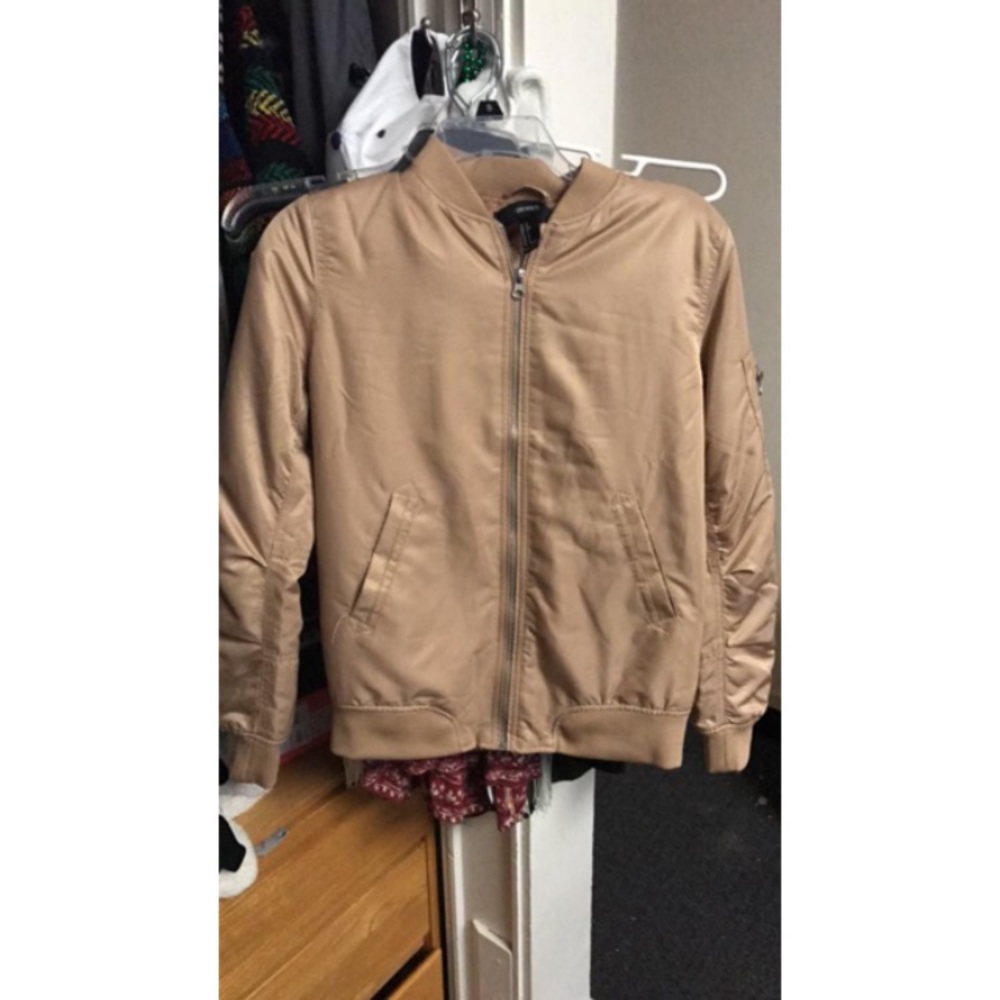 gold forever 21 bomber jacket