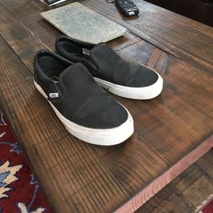 Vans perforated "leather" slip ons