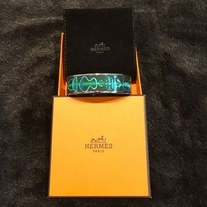 Hermes Printed Enamel Wide Bracelet. *NEW”