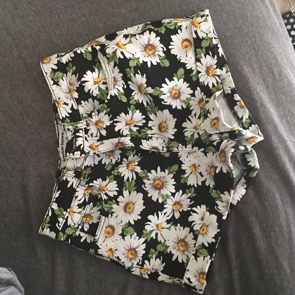 American Apparel high wasted denim shorts